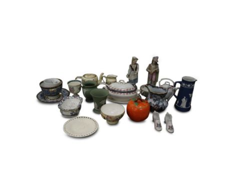including various vessels by wedgwood, Ashworth, and other makers
