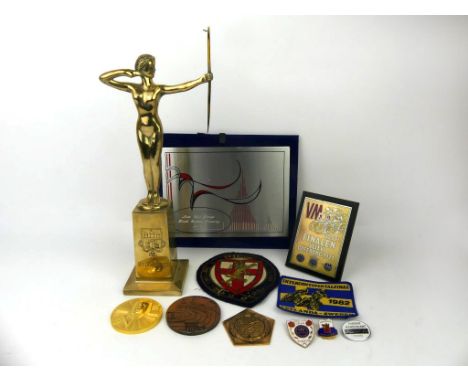 Eleven items of Speedway memorabiliaTo include England Speedway Team arm badge, Intercontinental final 1982 Sweden arm badge,
