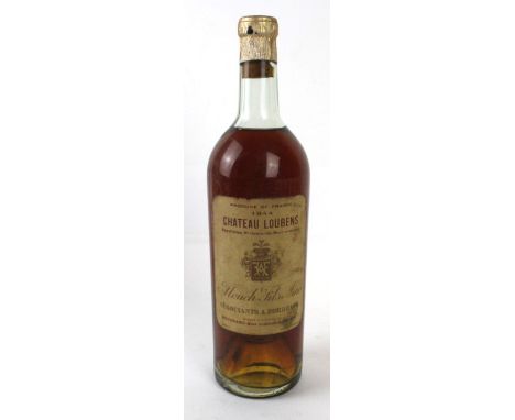 1 bottle Chateau Loubens Sainte Croix du Mont 1944 (t/s) Flouch Fils Aine, Bordeaux Shipped and Bottled by Bouchard Aine Ltd.