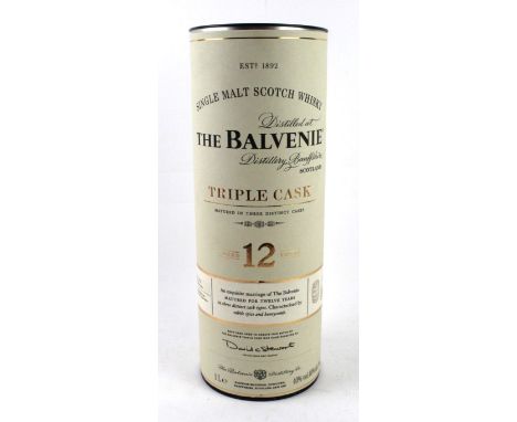 1 Litre bottle 'The Balvenie' "Triple Cask" 12 yo Single Malt Scotch Whisky Perfect presentation - in original presentation c