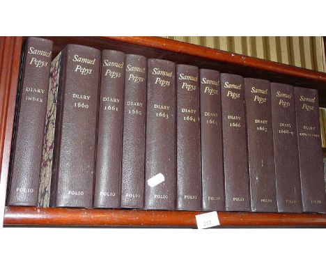 Folio Society set of Samuel Pepys Diary, 11 volumes including Index and Companion 