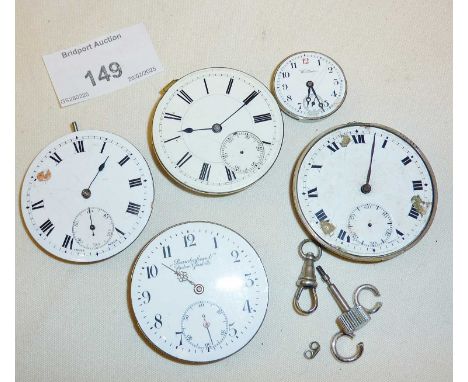 Antique pocket watch parts and movements 