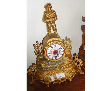 French ornate mantle clock 36cm