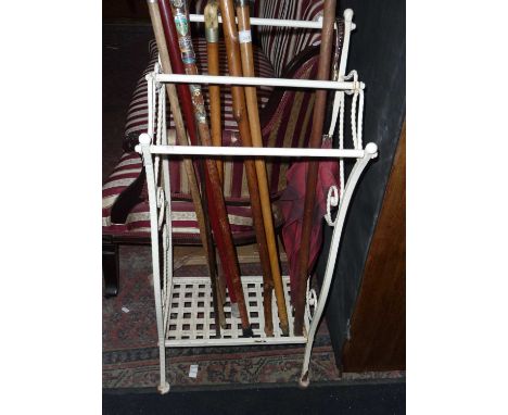 Painted metal stick stand