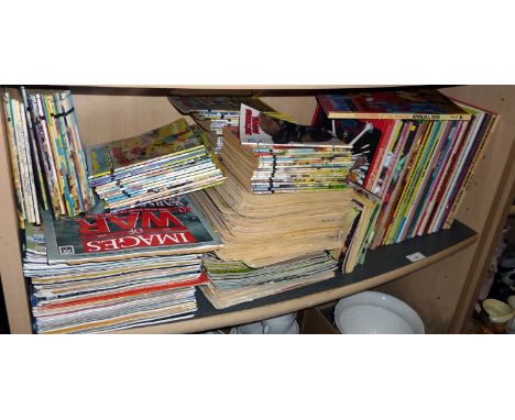 Assorted annuals and comics, inc. War Picture Library, Beano's etc. (one shelf)