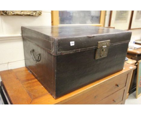 19th century Oriental Lacquered Travel Trunk