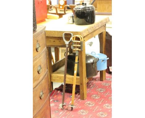 Victorian Bamboo Shooting Stick and an Antler Shooting Stick 