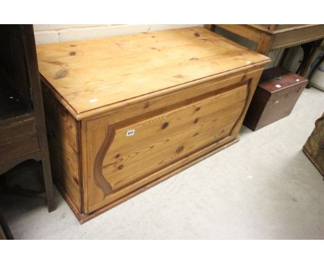 Pine Trunk with Carved Panel