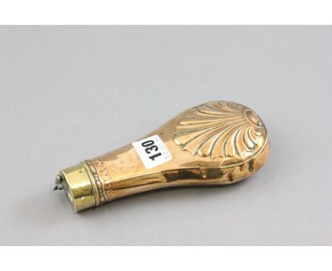 19th century Brass & Copper Powder Flask