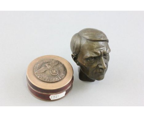 Bust of Hitler and a Replica World War II German Snuff Box