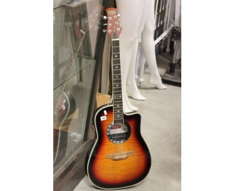 Stagg Electro / Acoustic Guitar, model A4006M-VS with shallow bowl back