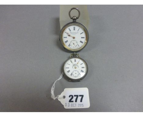 Silver 'Kendal and Dent' Pocket Watch and another Pocket Watch with Enamel Dial 