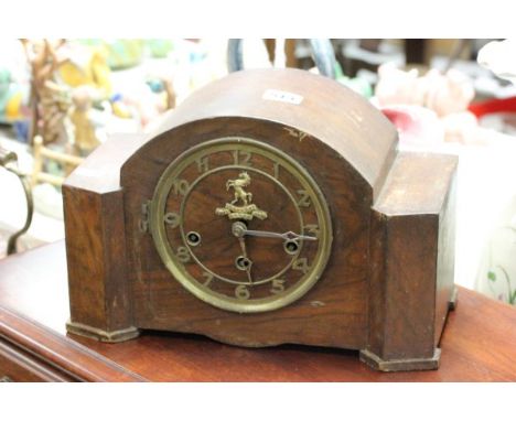 1930's Westminster Chime Mantle Clock with Military Badge / Emblem