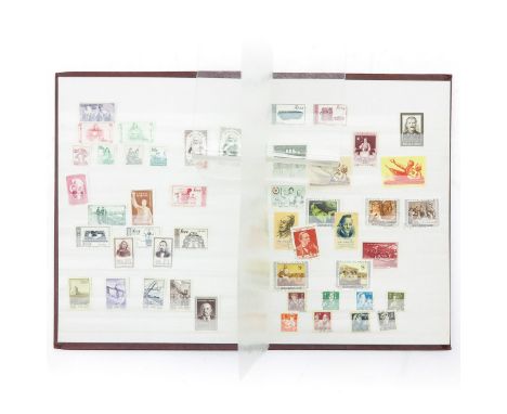Filled with vintage Chinese postage stamps.