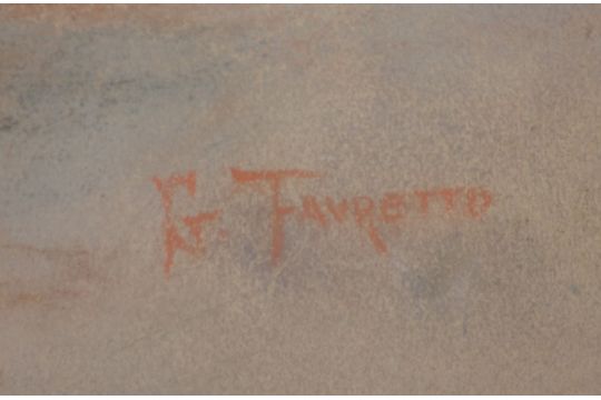 Giacomo Favretto Venezia 1849 1887 Raro Pastello Su