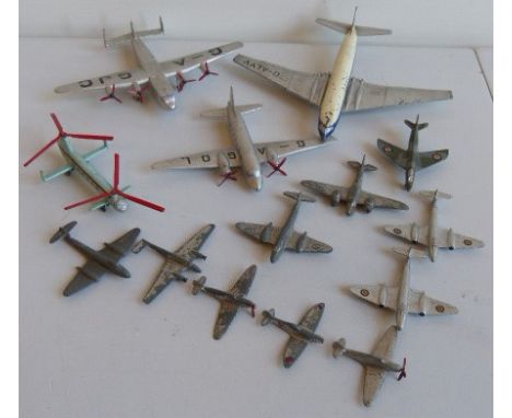 Dinky Bristol Helicopter, quantity of aeroplanes "york", "Viking", "Comet", "Hawker Hunter" etc