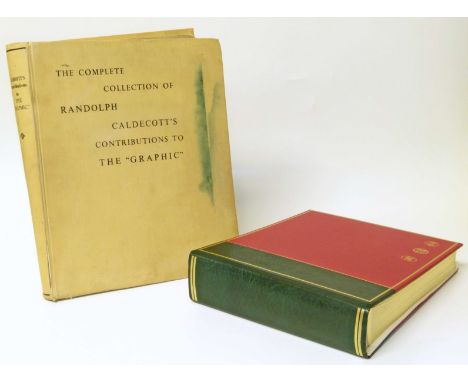 Two books one being Miss Evelyn Massey's Hunting Caricatures and the other being "The Complete Collection Of Randolph Caldeco