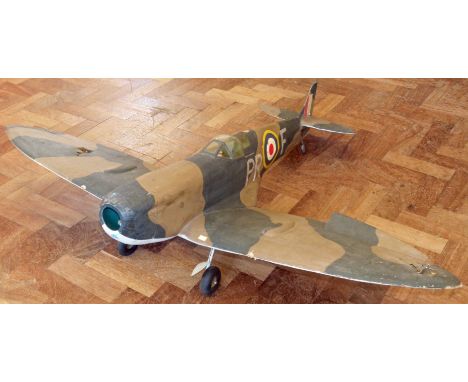 Scale model of Spitfire (lacking engine) 110cm long and 138cm wide