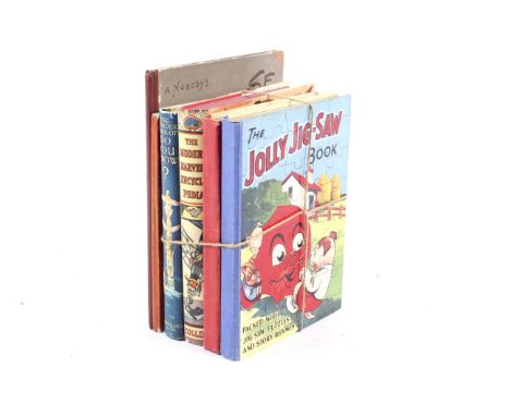 Jigsaw Puzzle books. To include My First Jig-Puz Book and The Jolly Jig-Saw Book. Both books from the 1930s and with all 5 pu