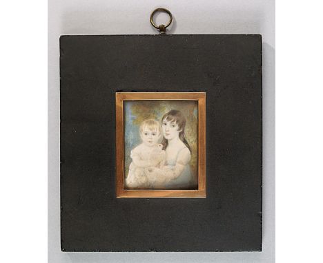 A Portrait Miniature, British School, early 19th century, depicting Sir Francis Grant PRA as a young child and his sister Mrs