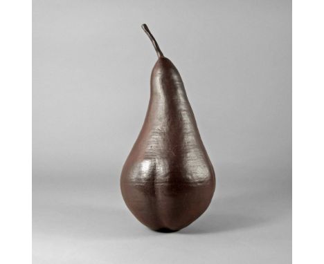 Yasmin Baz, late 20th/early 21st century- Pear; ceramic with brown glaze, signed underneath, height 30.5cm
Provenance: Purcha