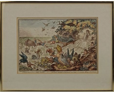 James Gillray, British 1757-1815- 'A Great Stream from a Petty-Fountain;_or_John Bull swamped in the Flood of new-Taxes:_Como