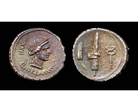C. Norbanus Denarius. Circa, 83 BC. Silver, 3.84 grams. 19.7 mm. Obverse: Head of Venus right, C NORBANVS below. Control nume