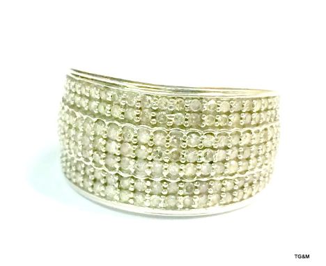 9ct white gold diamond ring