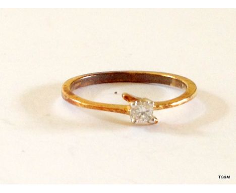 A 9ct gold diamond solitaire ring size O