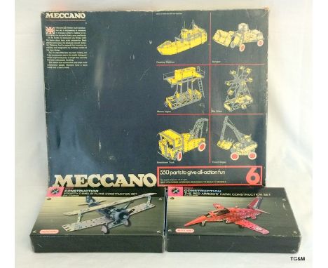 A Meccano 6 Complete Construction Set And A Meccano Red Arrow And Other Meccano