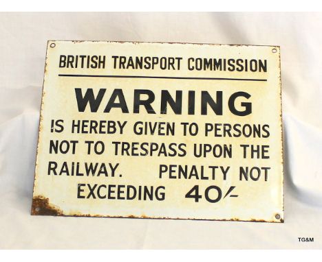 An Original British Rail Enamel Sign