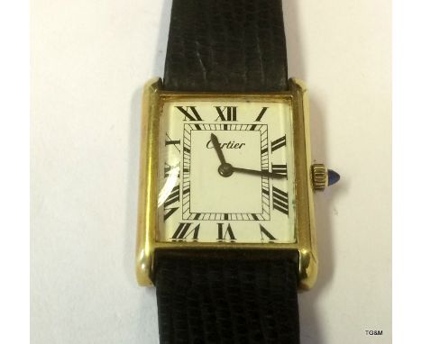 A Gents Manual Wind Cartier Wristwatch. Once Belonging To Engelebert Humperdink, This Watch Was Given By Engelbert To one Of 