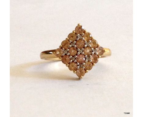 A 9ct gold Pink Topaz ring size P