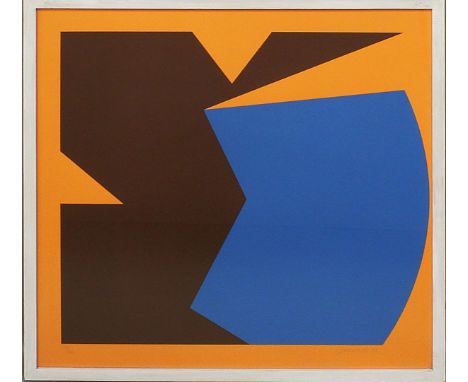 Pfahler, Georg Karl (1926 Emetzheim 2002) Konkrete Komposition. Siebdruck/l. Karton, li. u. mit Bleistift sign. und dat. (19)