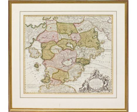 Seutter, Matthäus (1678 Augsburg 1757) "Accurata Utopiae Tabula. Das ist der Neu entdeckten Schalck-Welt oder des so offt ben