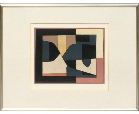 Vasarely, Victor (1906 Pécs - Paris 1997) Geometrische Komposition mit Farbfeldern "Ailho (1972)". Farblithographie (l. gebrä
