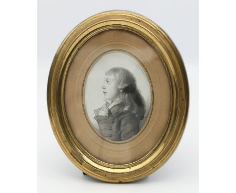 Miniaturist (deutsch, um 1792) Bildnis von Louis Henri Emile Deleuze de Lanci im Alter von 6 Jahren. Lavierte Zeichnung, vers