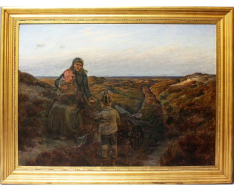 Wilhjelm, Johannes Martin Fasting (1868 Nakskov - Kopenhagen 1938) "Hjem over heden" (Der Weg nach Hause über die Heide), so 