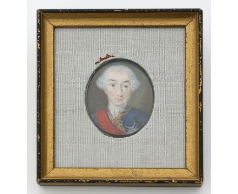 Miniaturist (deutsch, um 1840) Darstellung eines Offiziers im Brustportrait - vermutlich Robert Scipio Freiherr von Lentulus.