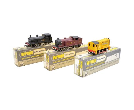 Wrenn OO gauge model railway locomotives, three including ref. W2205 BR 0-6-0T class R1 tank locomotive no. 31337; ref. W2214