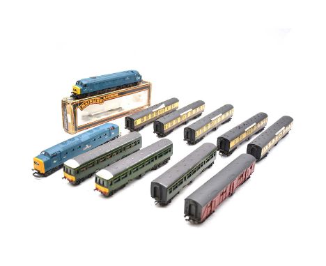Mainline, Triang and Lima OO gauge model railway diesel locomotives, three including Mainline ref. 37-051 BR 1Co-Co1 class 45