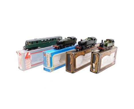 Mainline, Airfix, and Lima OO gauge model railway locomotives, four including Airfix ref. 54150-1 GWR 2-6-2T class 6100 prair