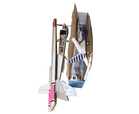Two RipMax WOT-4 model aircraft, one Foam-e, one with damged tail, includes Irvine 40 glow engineCondition report: