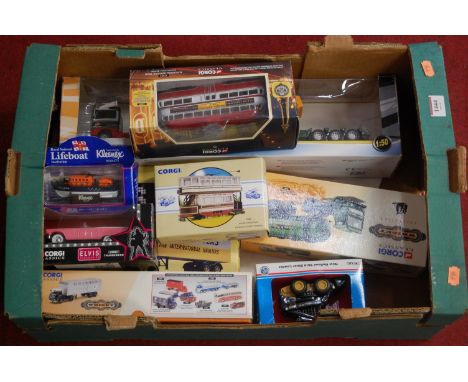One box containing a quantity of mixed issue modern release diecasts, to include Corgi Classics commercial vehicles, Corgi Cl