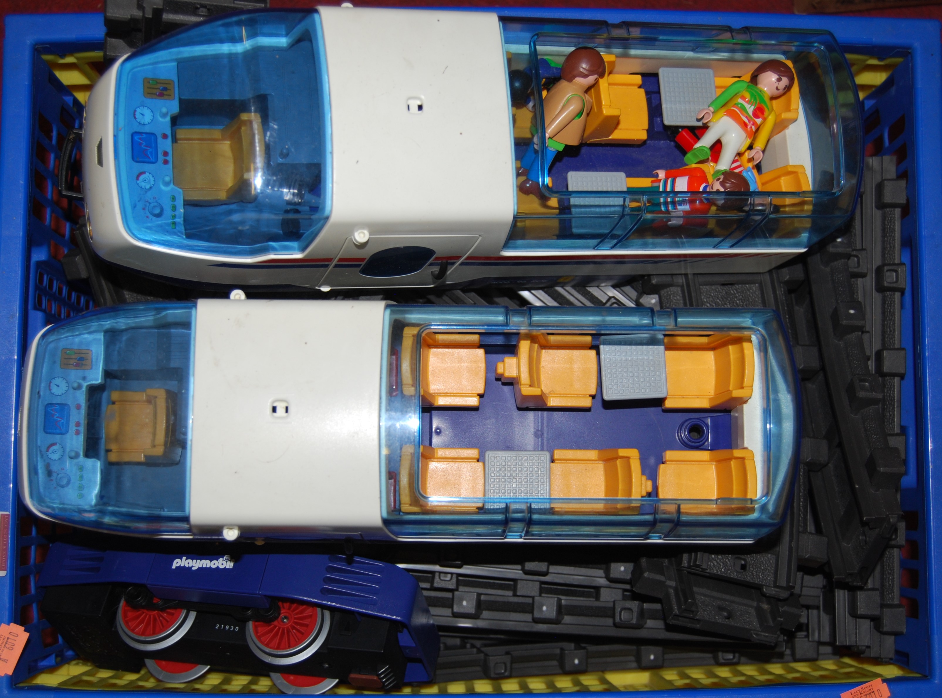 A quantity of Playmobil Gscale accessories and track