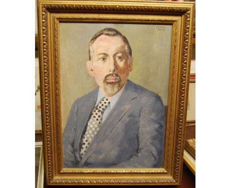 E. Dimock - Pair; Portrait studies, oil on canvas, each signed and dated upper right '73, 55 x 39cm