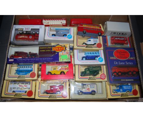 One tray containing a quantity of mainly modern issue diecasts, to include Lledo, Corgi, EFE etc