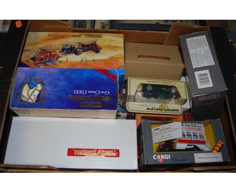 One box containing a quantity of mainly Matchbox Models of Yesteryear and Corgi diecasts, examples to include Matchbox circa 