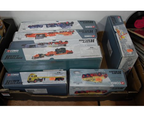 Seven various boxed Corgi Classic heavy haulage diecasts, as issued examples to include Annis &amp; Co Diamond T ballast with
