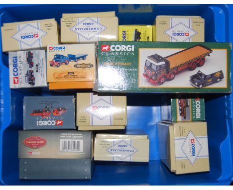 One box containing a quantity of mixed Corgi Classics, steam related, commercial vehicles and public transport diecasts, to i